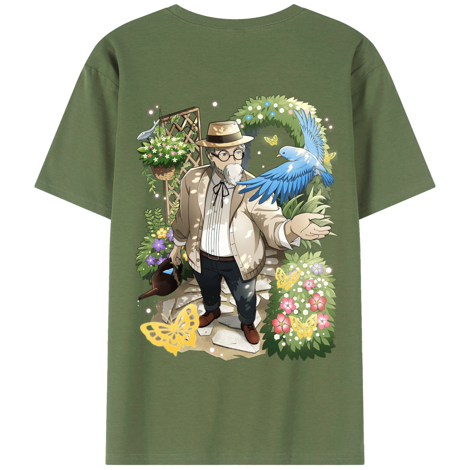 （画像用） 文豪ストレイドッグス Bungo Stray Dogs 綿100％ メンズ半袖Tシャツ（バックプリント） 通気性